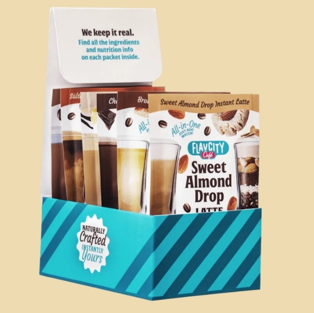 FIRM ON PRICE Bundle Of 4 Boxes Of Flavcity Cafe Instant Latte Variety Pack - Picture 2 of 7